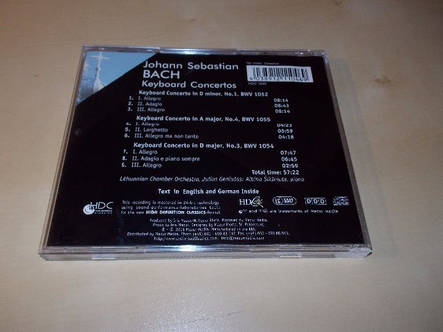 BACH. Keyboard Concertos - Lithuanian Chamber Orchestra - Julius Geniušas (CD)