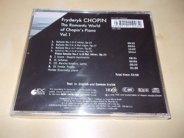 CHOPIN. The Romantic World of Chopin - Povilas Stravinsky (CD)
