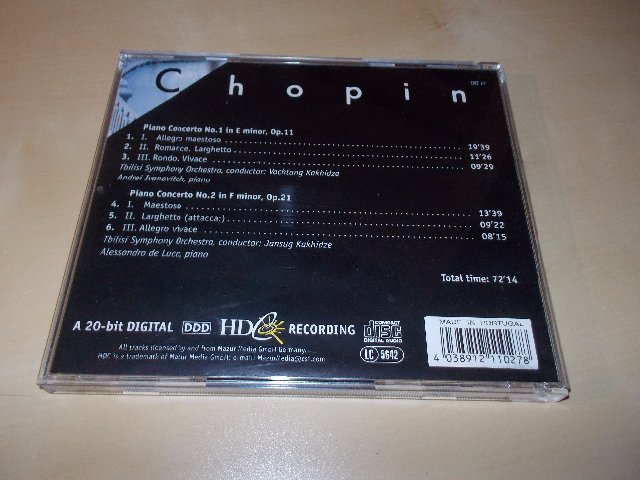 CHOPIN - Piano Concerto No. 1 in E minor, Op.11 & 2 in F minor, Op. 21 (CD)