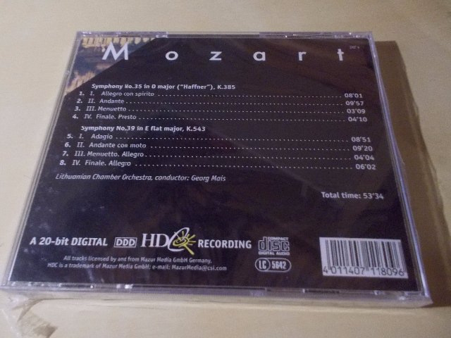 MOZART - Symphony No.35 in D major (Haffner) K.385 (CD)