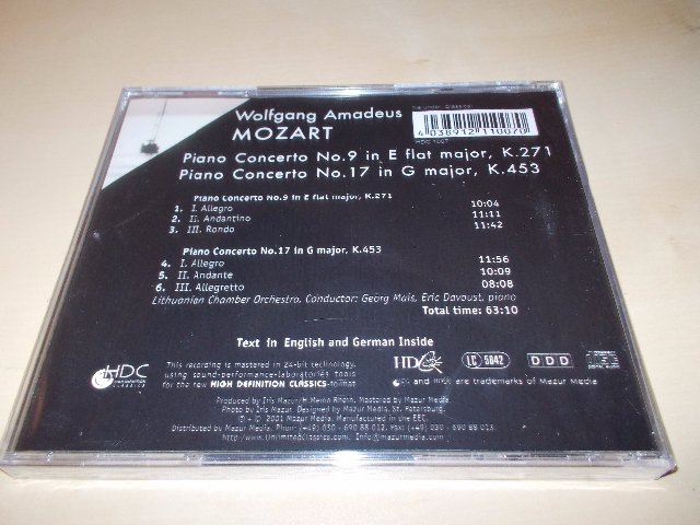 MOZART. Piano Concerto No. 9& 17. Lithuanian Chamber Orchestra - Georg Mais (CD)