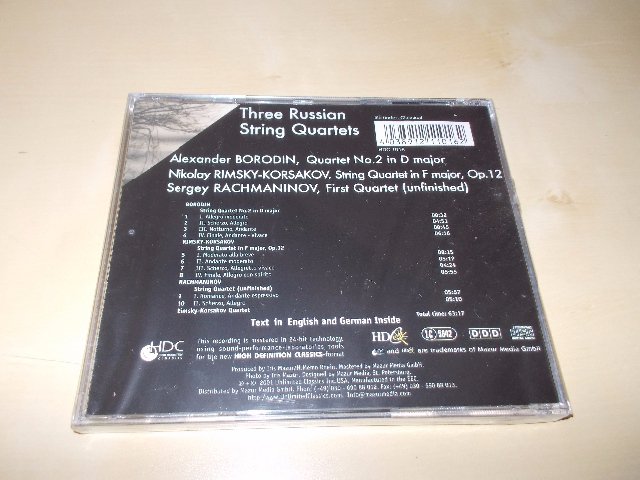 THREE RUSSIAN STRING QUARTETS - Rimsky - Korsakov Quartet (CD)