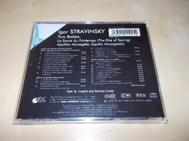 Stravinsky - Le Sacre du Printemps Apollon Musagéte - Djansug Kakhidze - Mikhail Turich (CD)