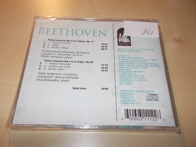 BEETHOVEN - PIANO CONCERTO NO. 3 AND NO. 4 (CD) BAZAR ROZBALENO
