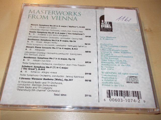 MASTERWORKS -FROM VIENNA (CD)
