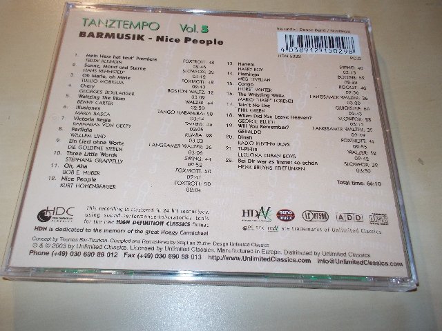 Various Artists Barmusik - Tanztempo Vol. 5 (CD)