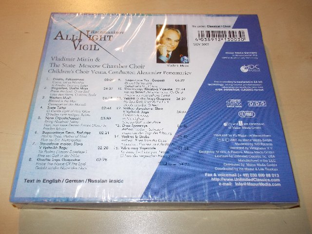 Vladimír Minin - Rachmaninov All Night Vigil (CD)