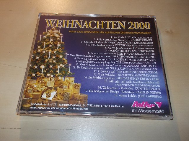 Various Artists - Weihnachten 2000 - Adler Club prasentiert  (CD) BAZAR ROZBALENO