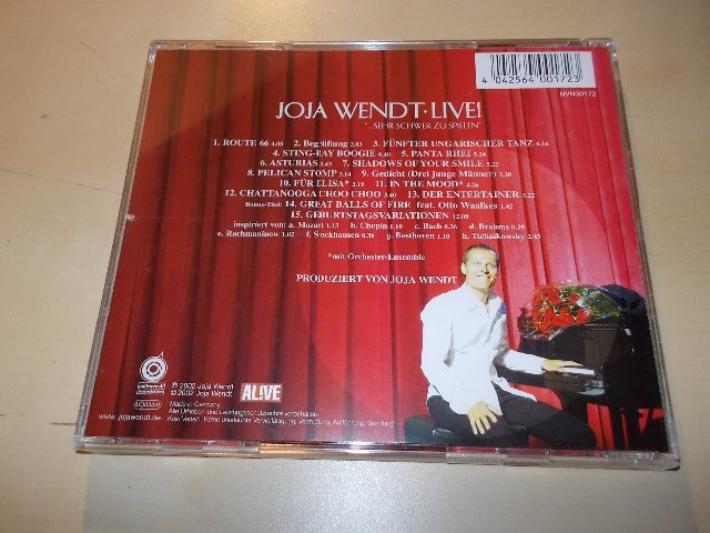 Joja Wendt - CD - Live!..sehr schwer zu spielen (2002) (CD) BAZAR ROZBALENO