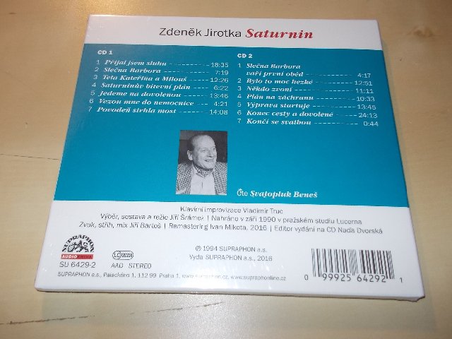 Saturnin (Zdeněk Jirotka) - čte Svatopluk Beneš (audiokniha) (CD) Digipack