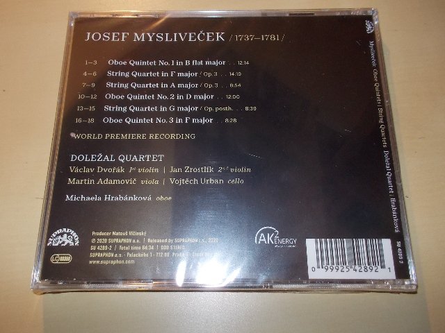 Josef Mysliveček - Oboe Quintets - String Quartets (CD)