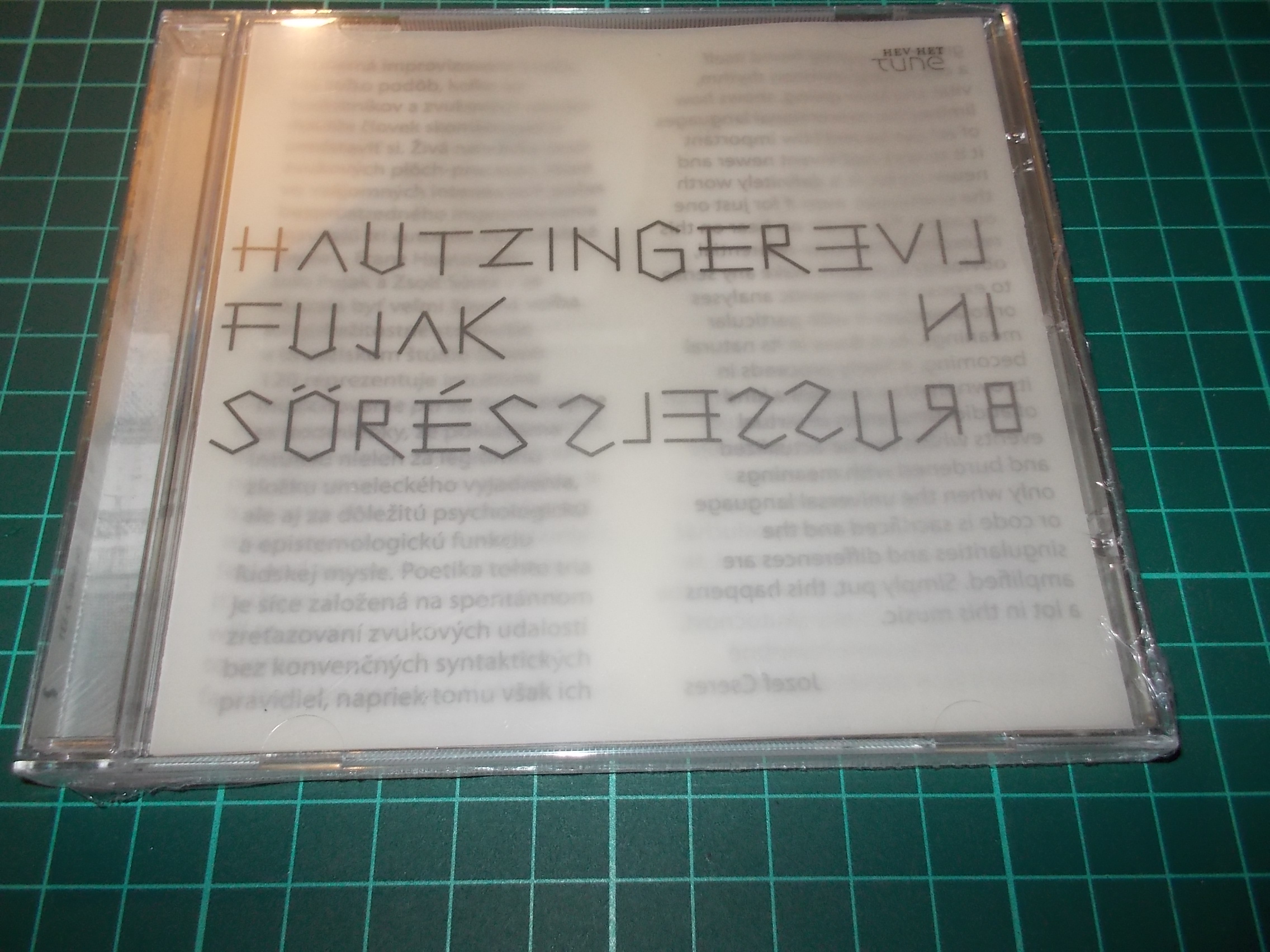 Hautzinger / Fujak / Sőrés – Live In Brussels (CD)