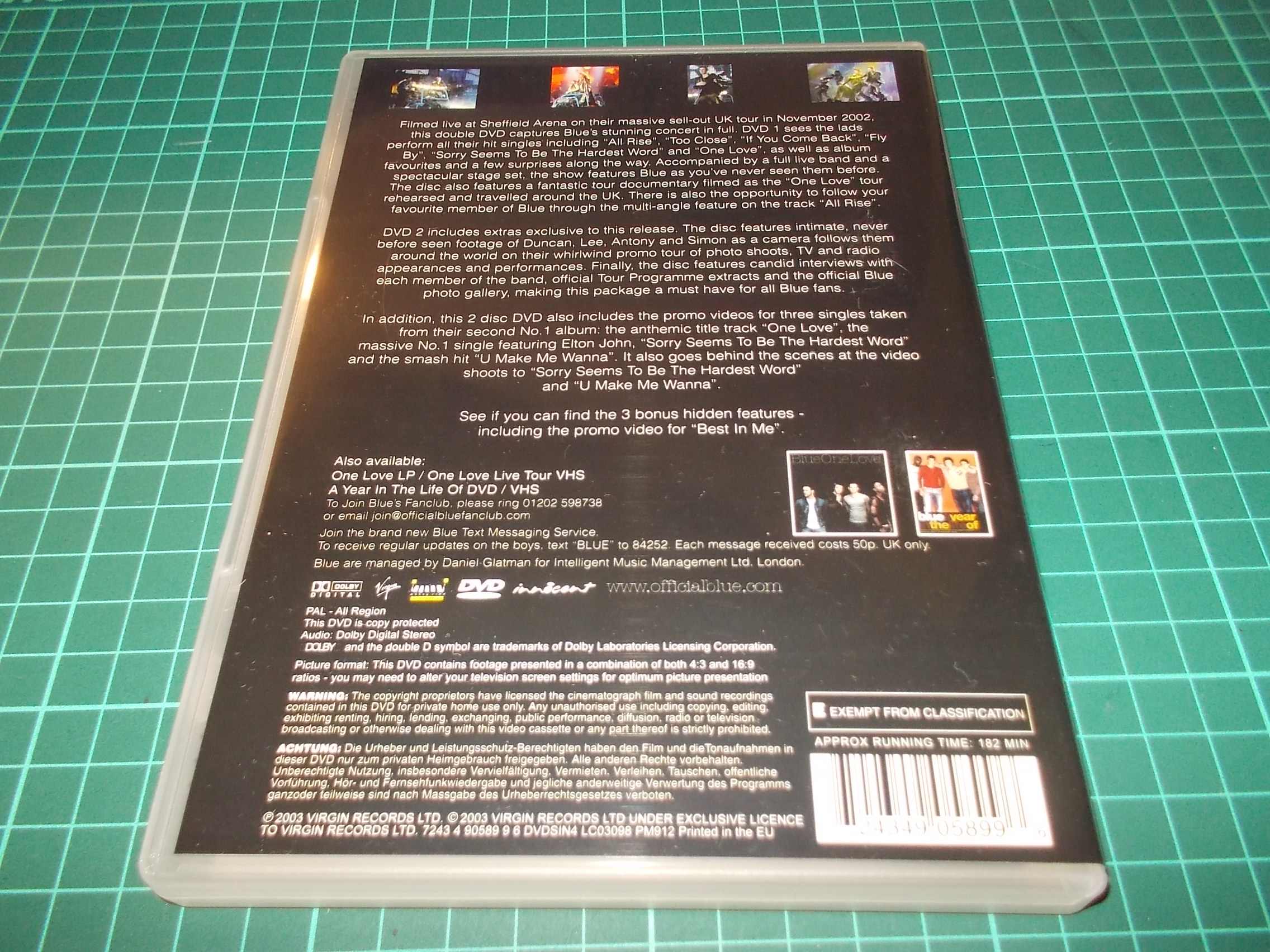 Blue One Love - Live Tour (2 DVD) BAZAR ROZBALENO 