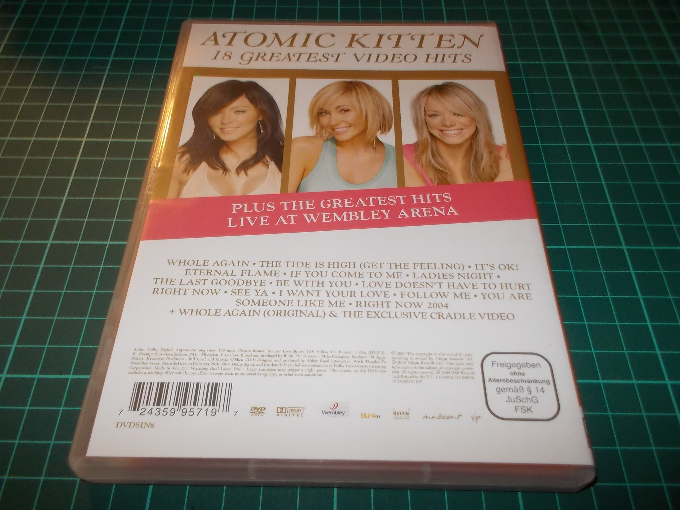 Atomic Kitten Greatest Hits - Live at Wembley Arena Plus 18 Greatest Video Hits DVD BAZAR ROZBALENO