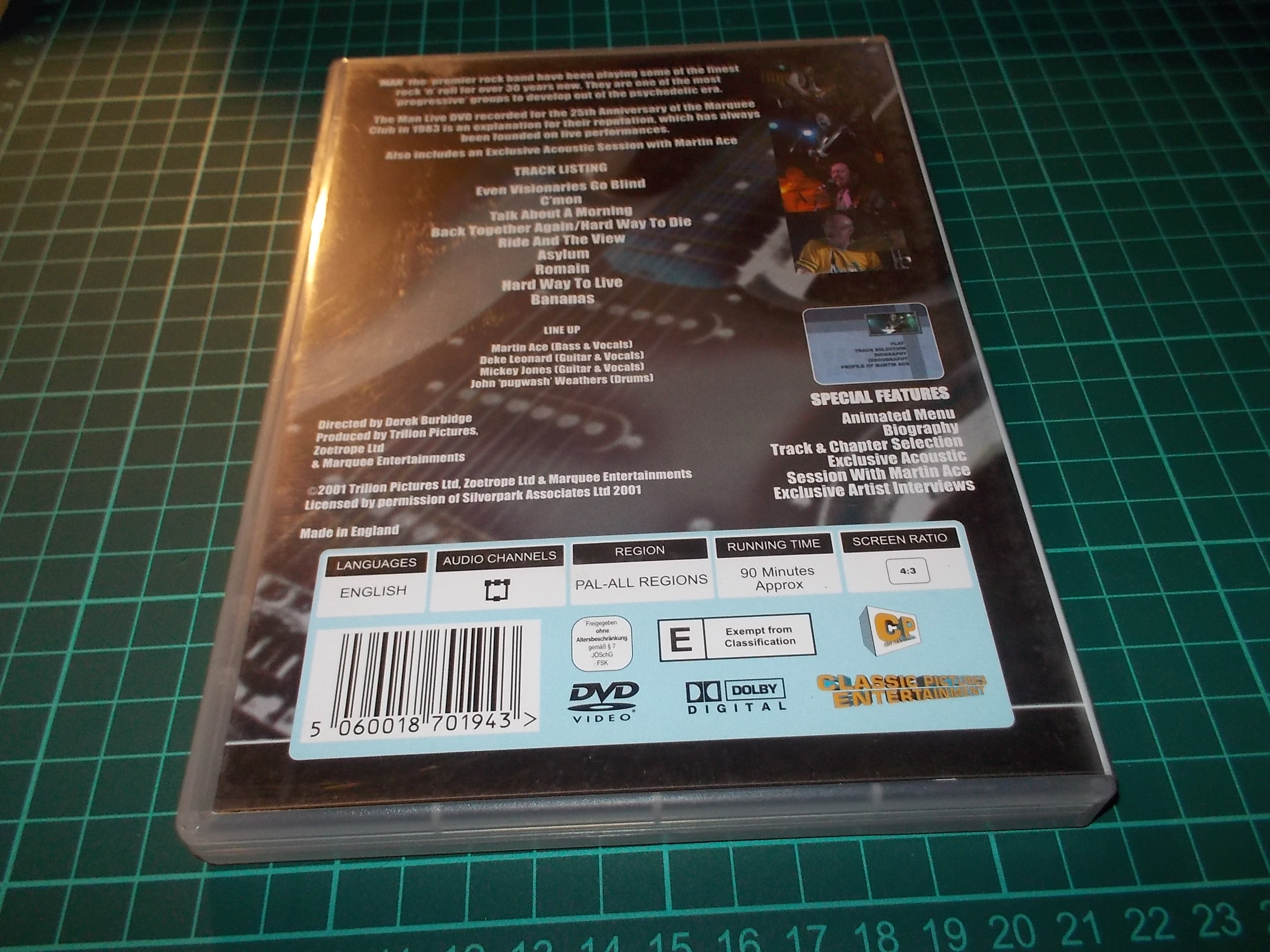 MAN Live Includes Exclusive Acoustic Session with Martin Ace (DVD) BAZAR ROZBALENO 