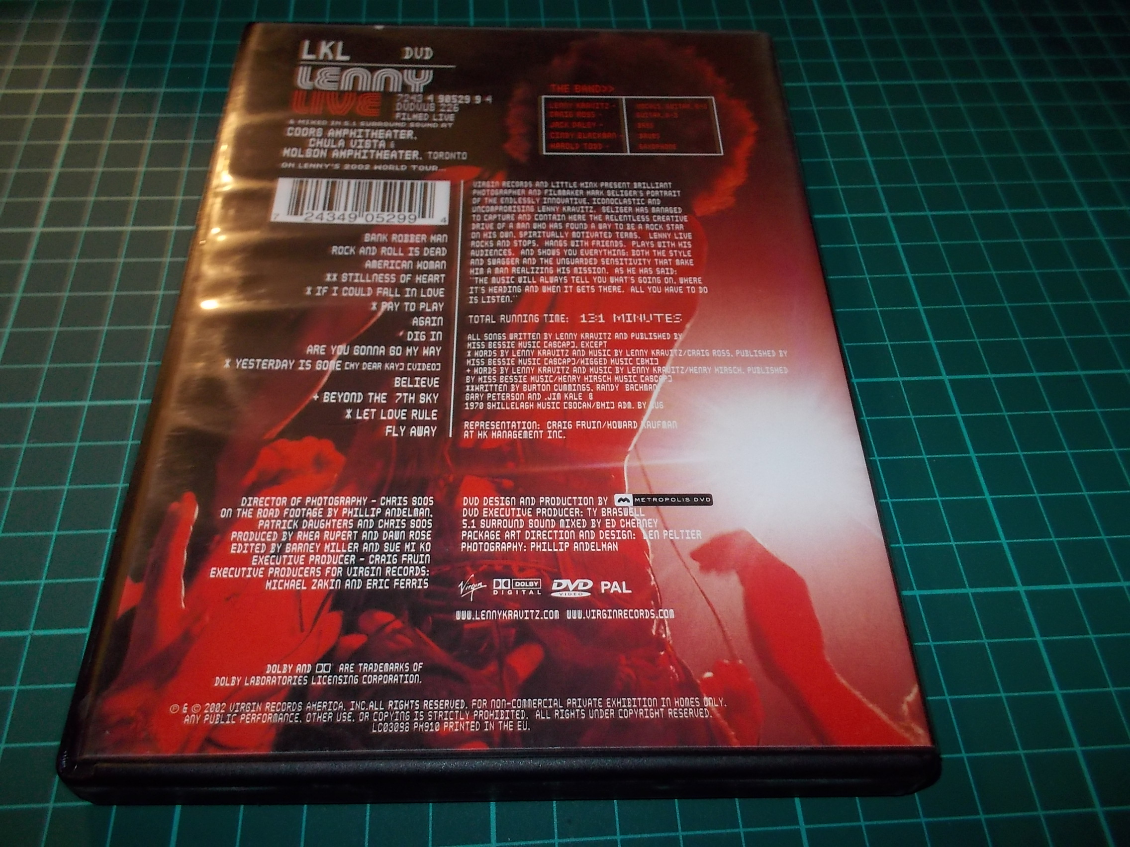 LENNY LIVE  - Lenny Kravitz in a Mark Seliger Film (DVD) BAZAR ROZBALENO 