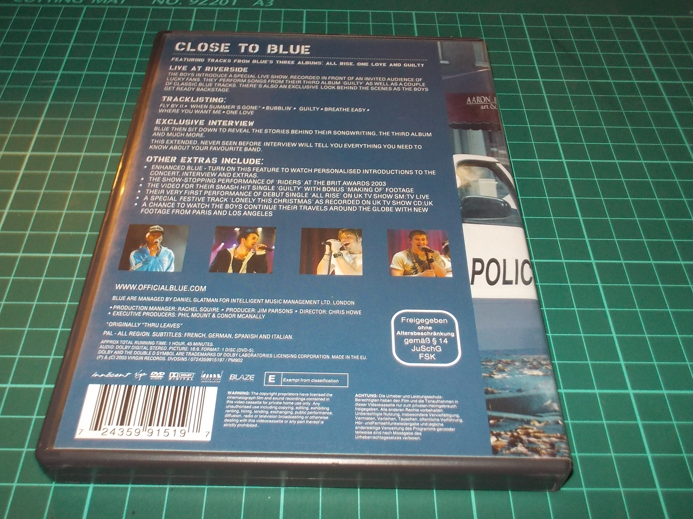 BLUE - Close to Blue (DVD) BAZAR ROZBALENO 