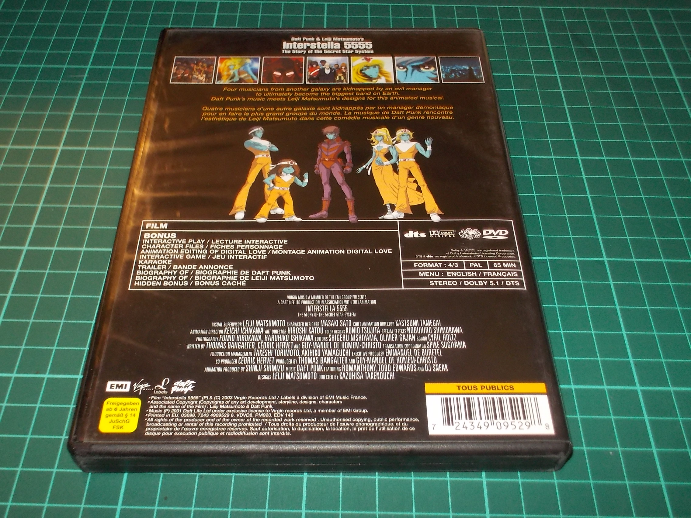 Daft Punk & Leiji Matsumoto´s - Interstella 5555 The Story of the Secret Star System (DVD) BAZAR ROZBALENO