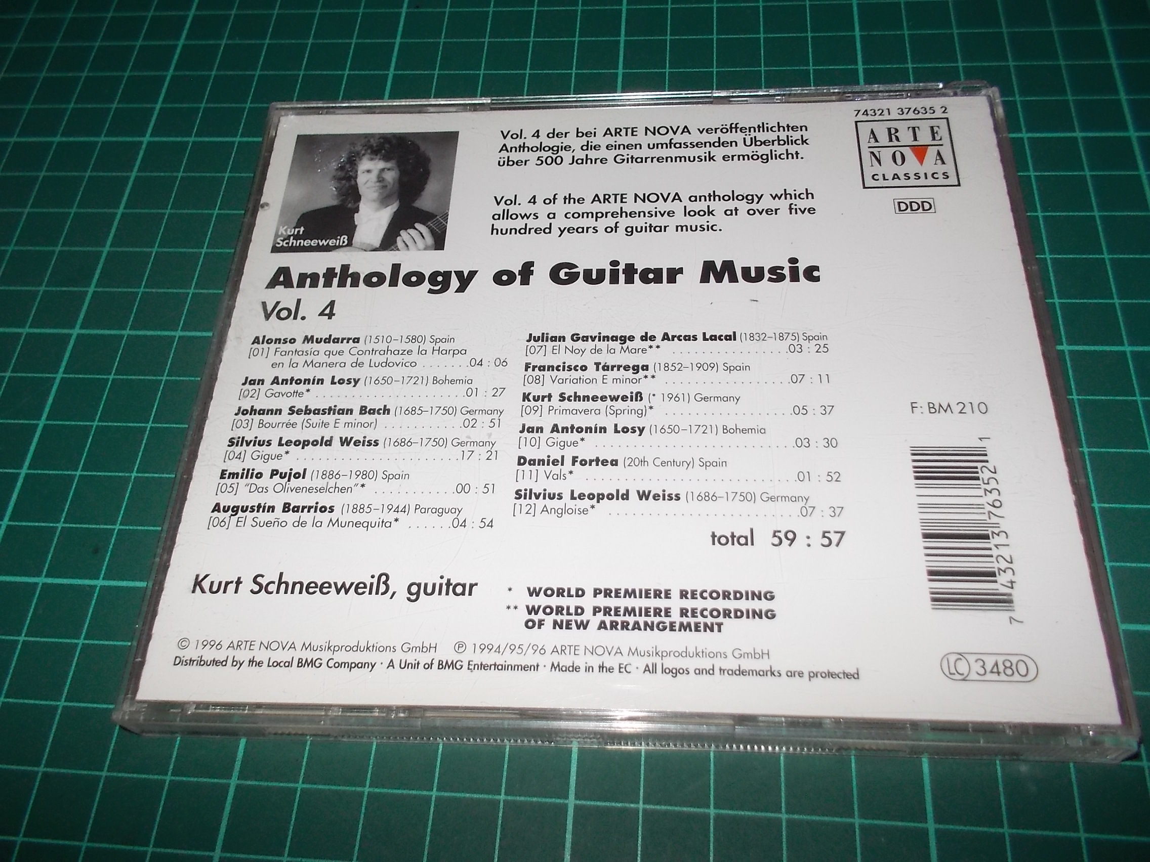 Anthology of Guitar Music, Vol.4 - Kurt Schneeweiss, guitar (CD) BAZAR ROZBALENO 