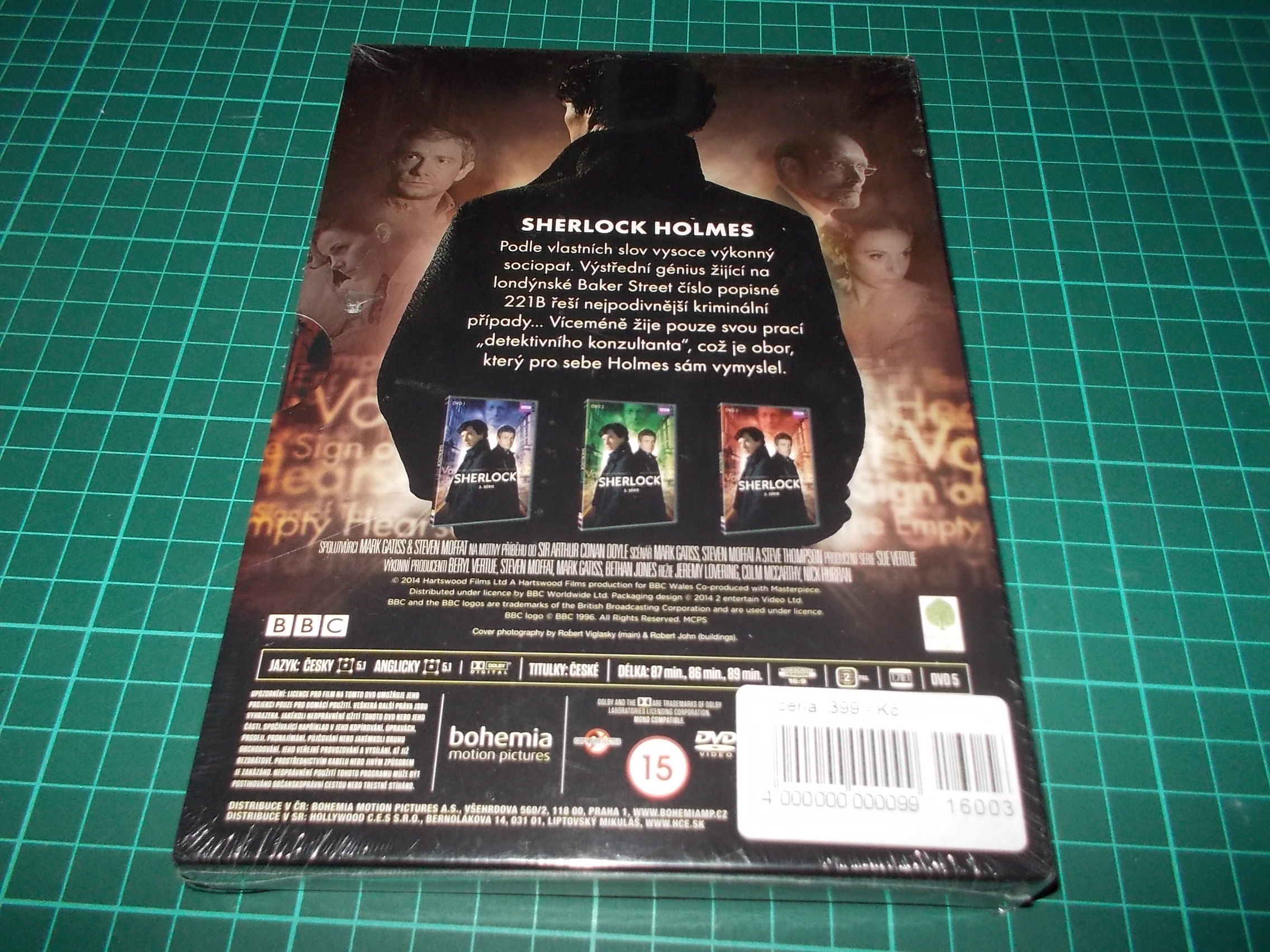Sherlock (TV seriál) - KOMPLETNÍ TŘETÍ SÉRIE Sherlock (TV seriál) (3DVD)