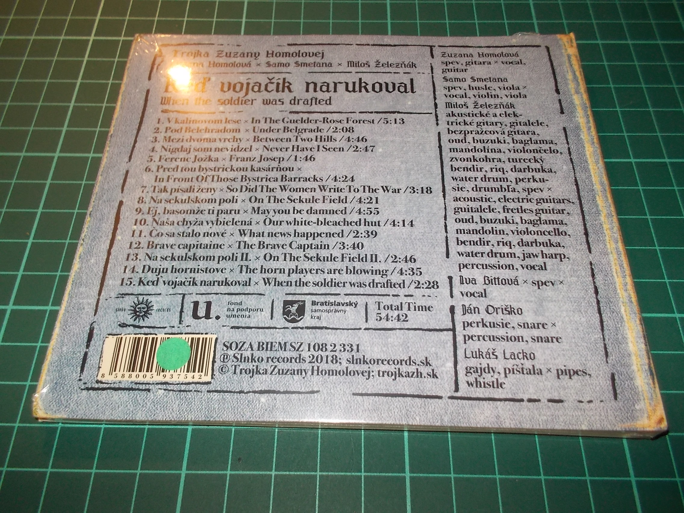 TROJKA ZUZANY HOMOLOVEJ - KED'VOJÁČIK NARUKOVAL  (CD) Digipack