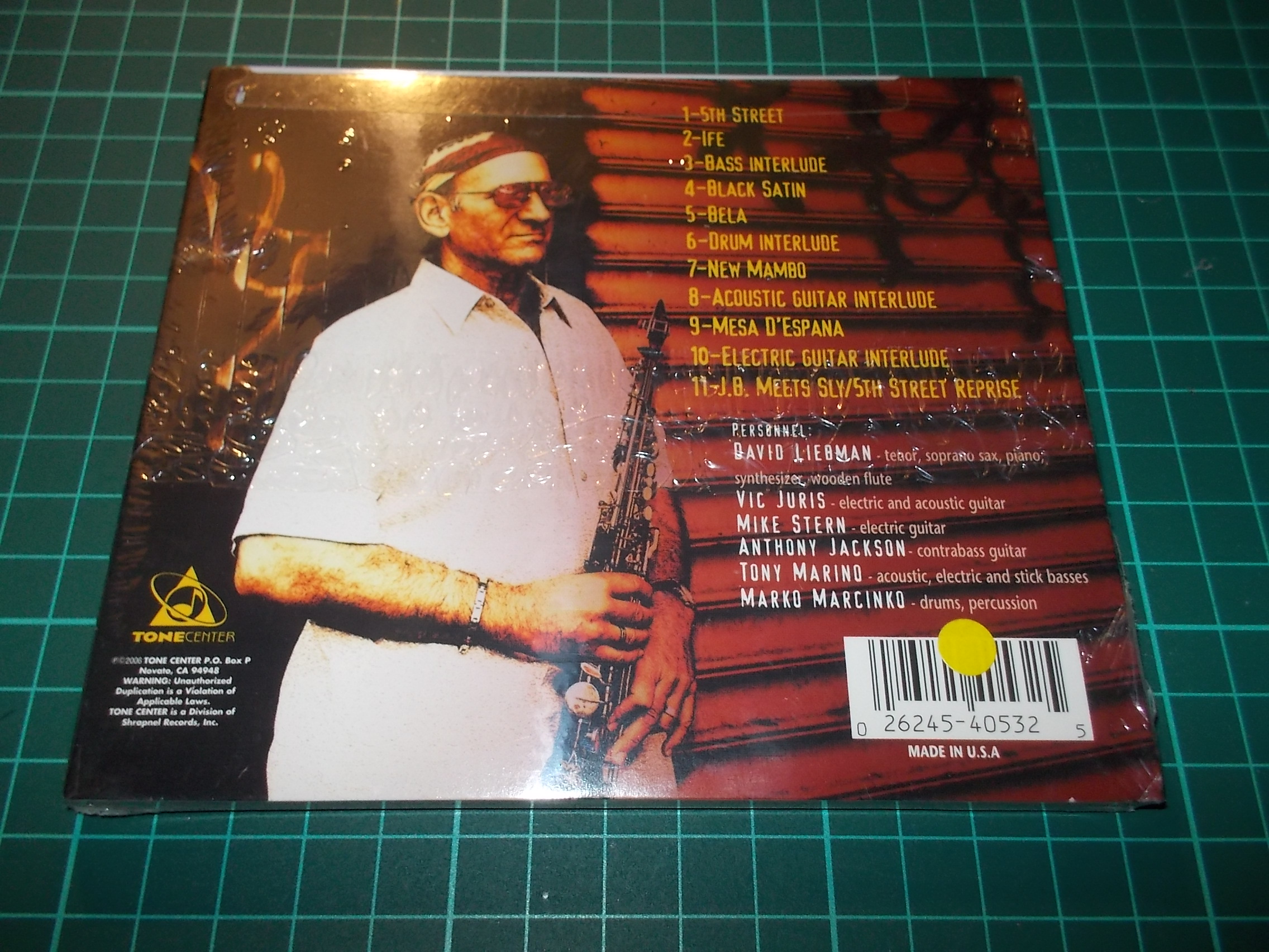 Dave Liebman, Anthony Jackson, Mike Stern, Tony Marino, Marko Marcinko, Vic Juris ‎- Back On The Corner  (CD) Digipack