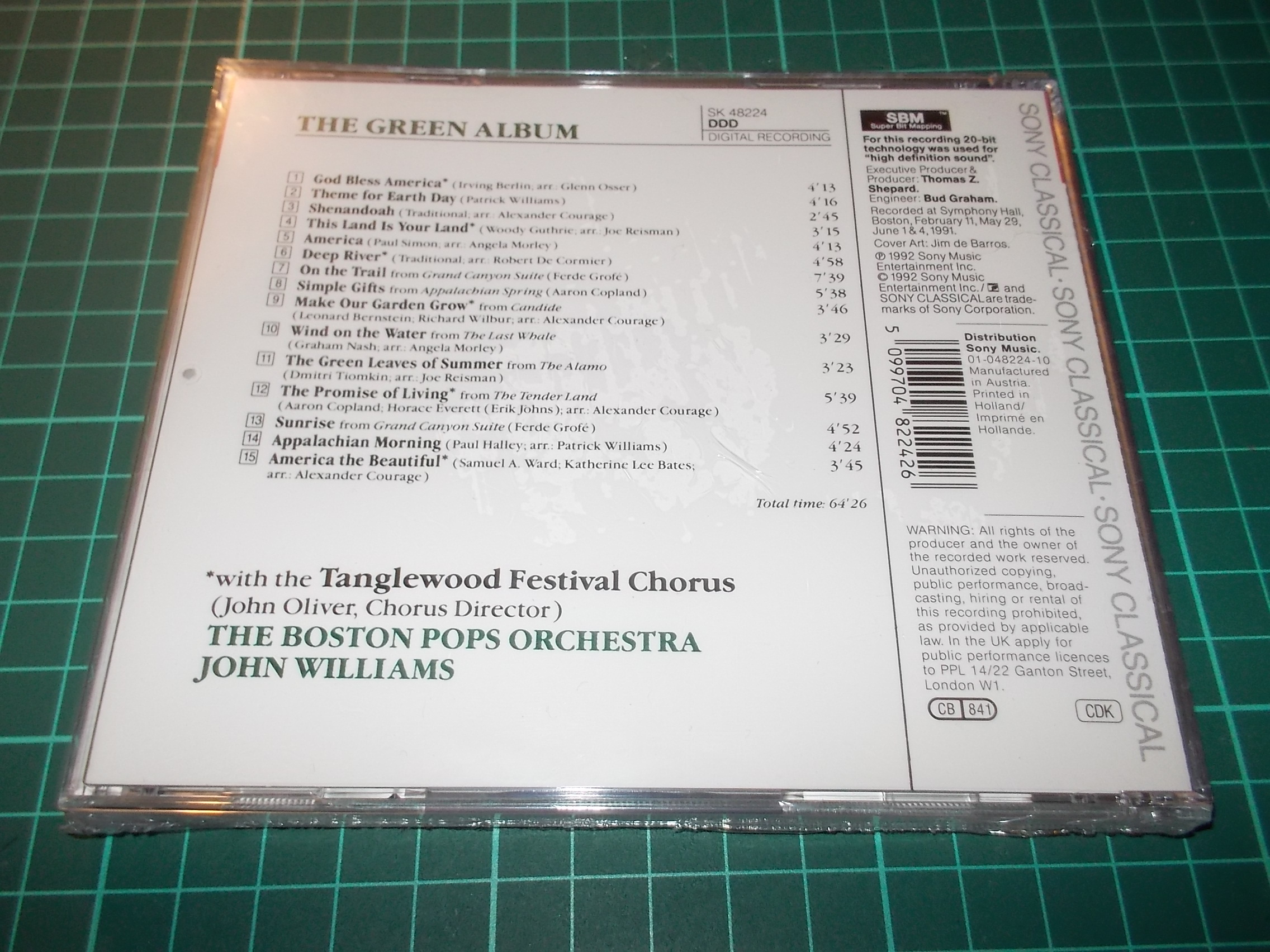 THE GREEN ALBUM - BOSTON POPS ORCHESTRA - JOHN WILLIAMS (CD)