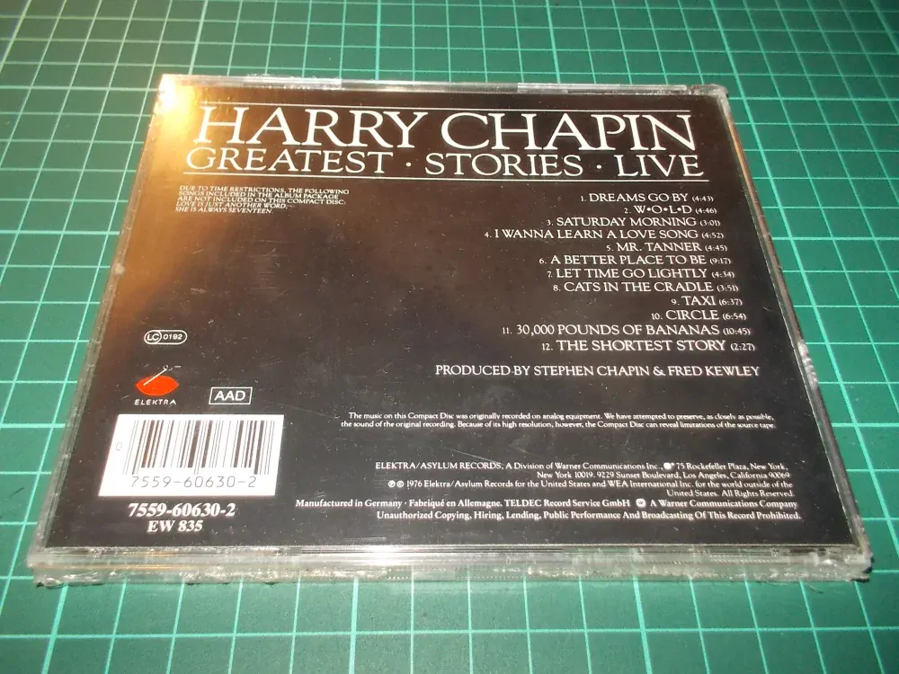 Harry Chapin - Greatest • Stories • Live (CD)
