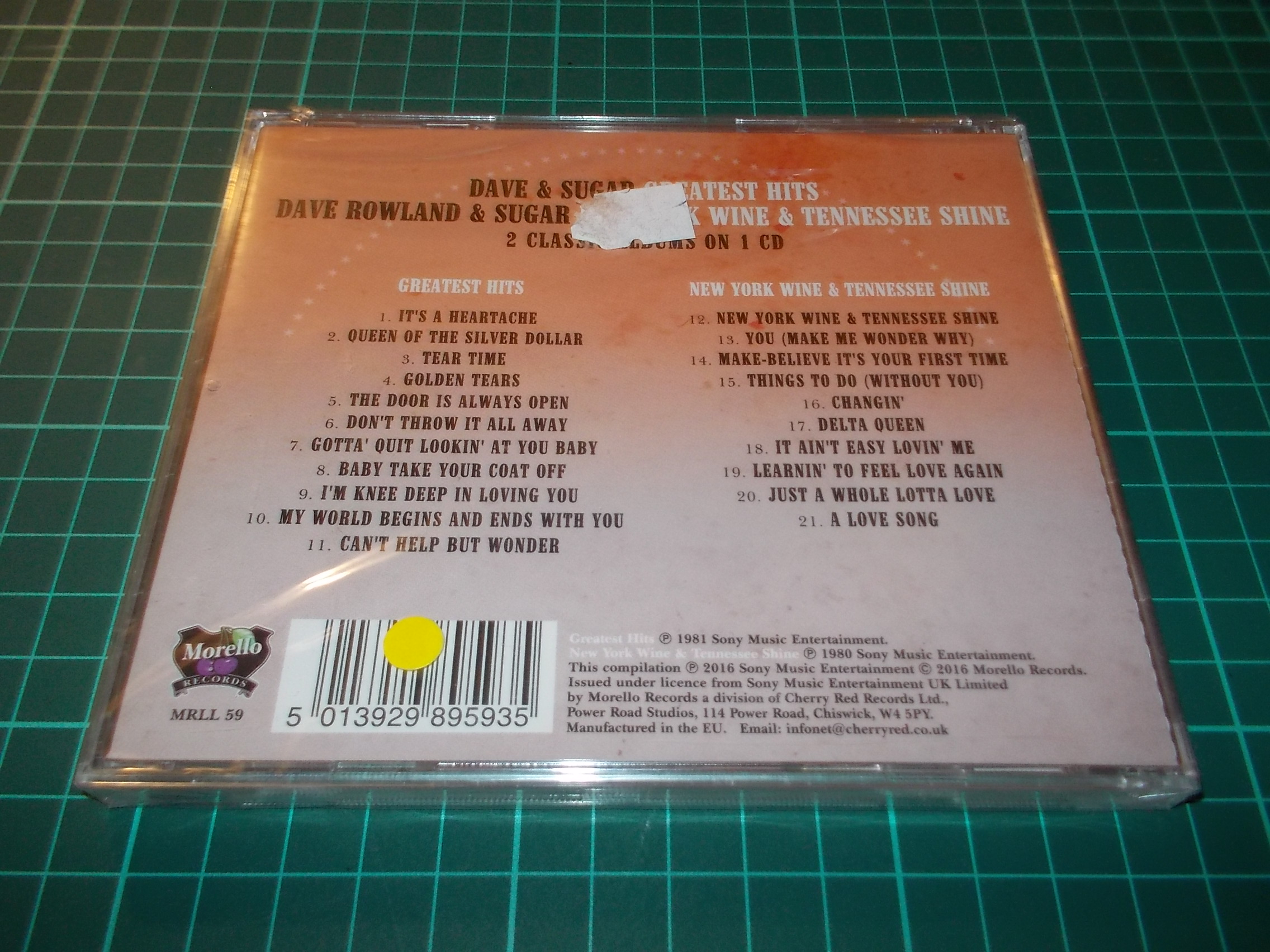 Dave & Sugar - Greatest Hits - NEW YORK WINE  &  TENNESSEE SHINE (2CD)