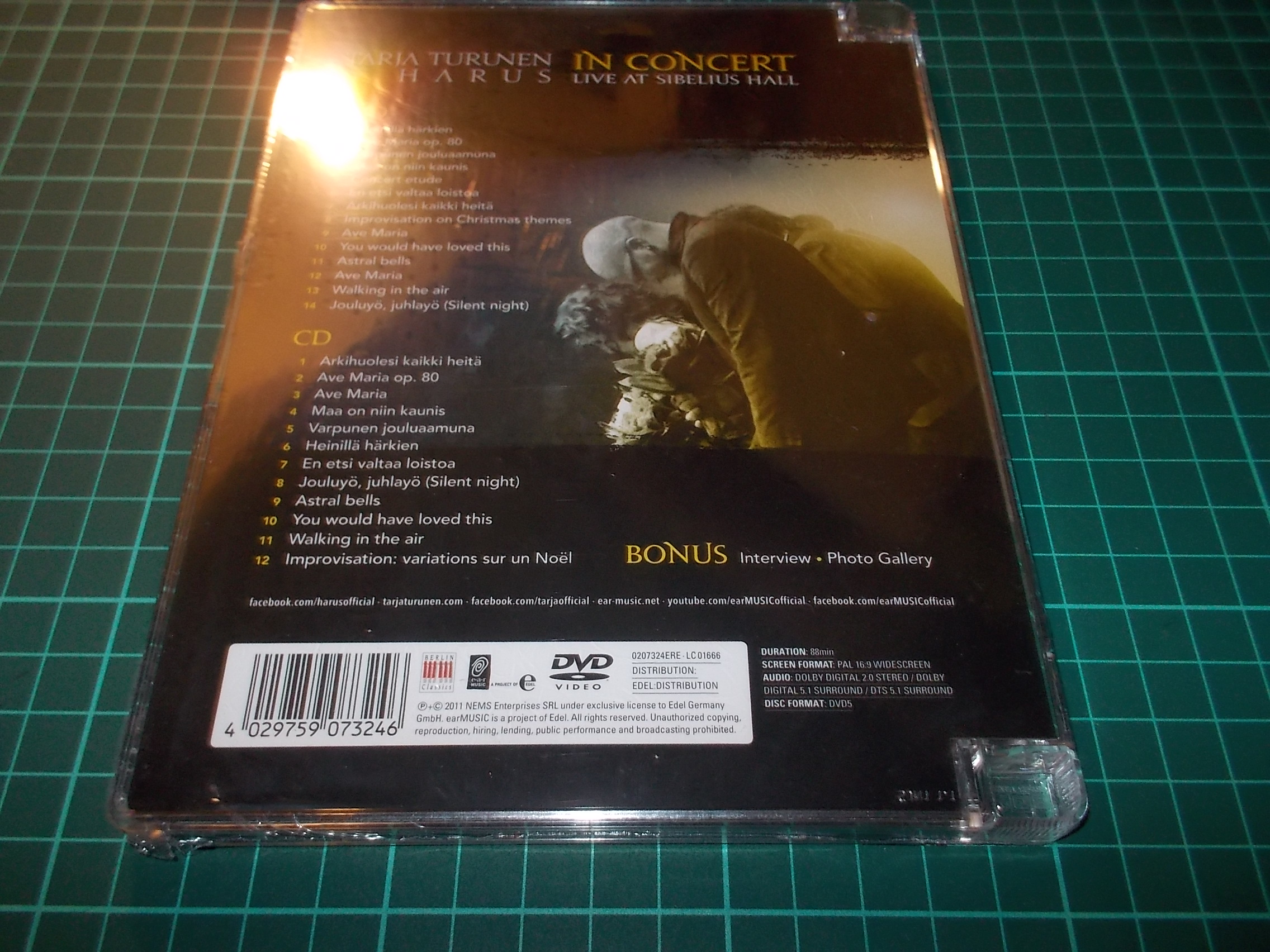 TARJA TURUNEN & HARUS - IN CONCERT - LIVE AT SIBELIUS HALL (DVD/CD)