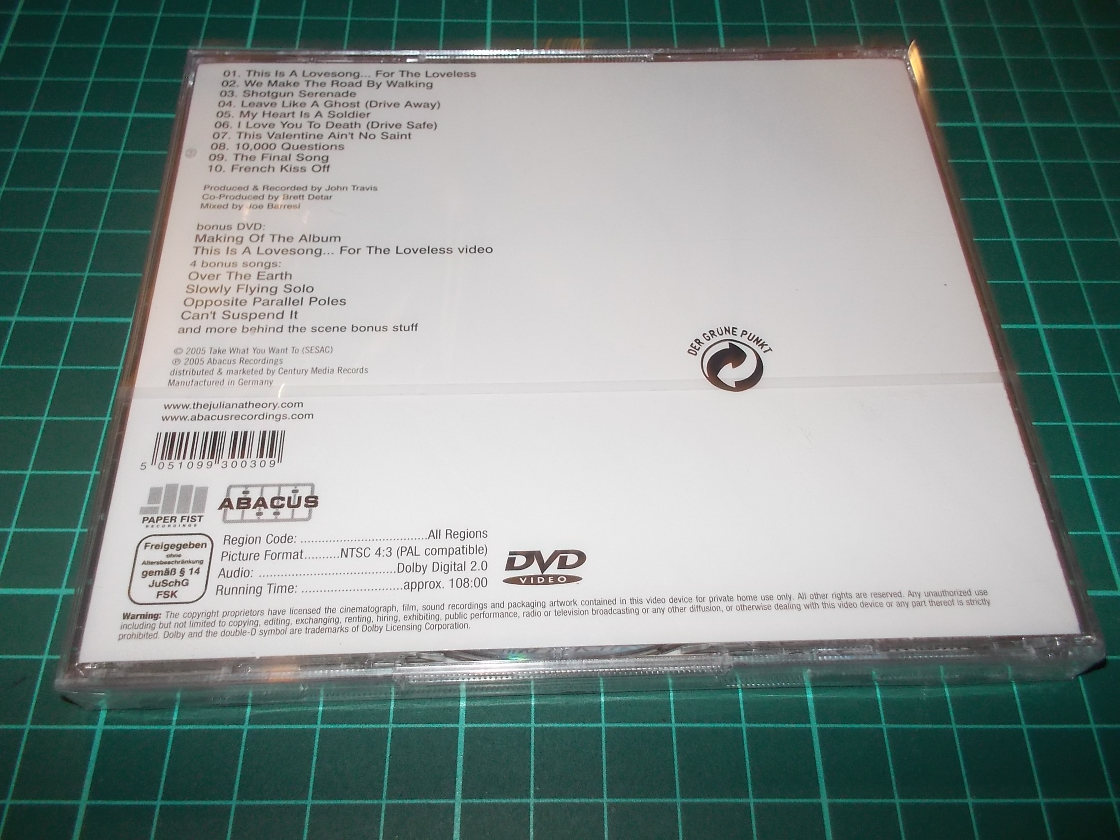 THE JULIANA THEORY - DEADBEAT SWEETHEARTBEAT (CD/DVD)