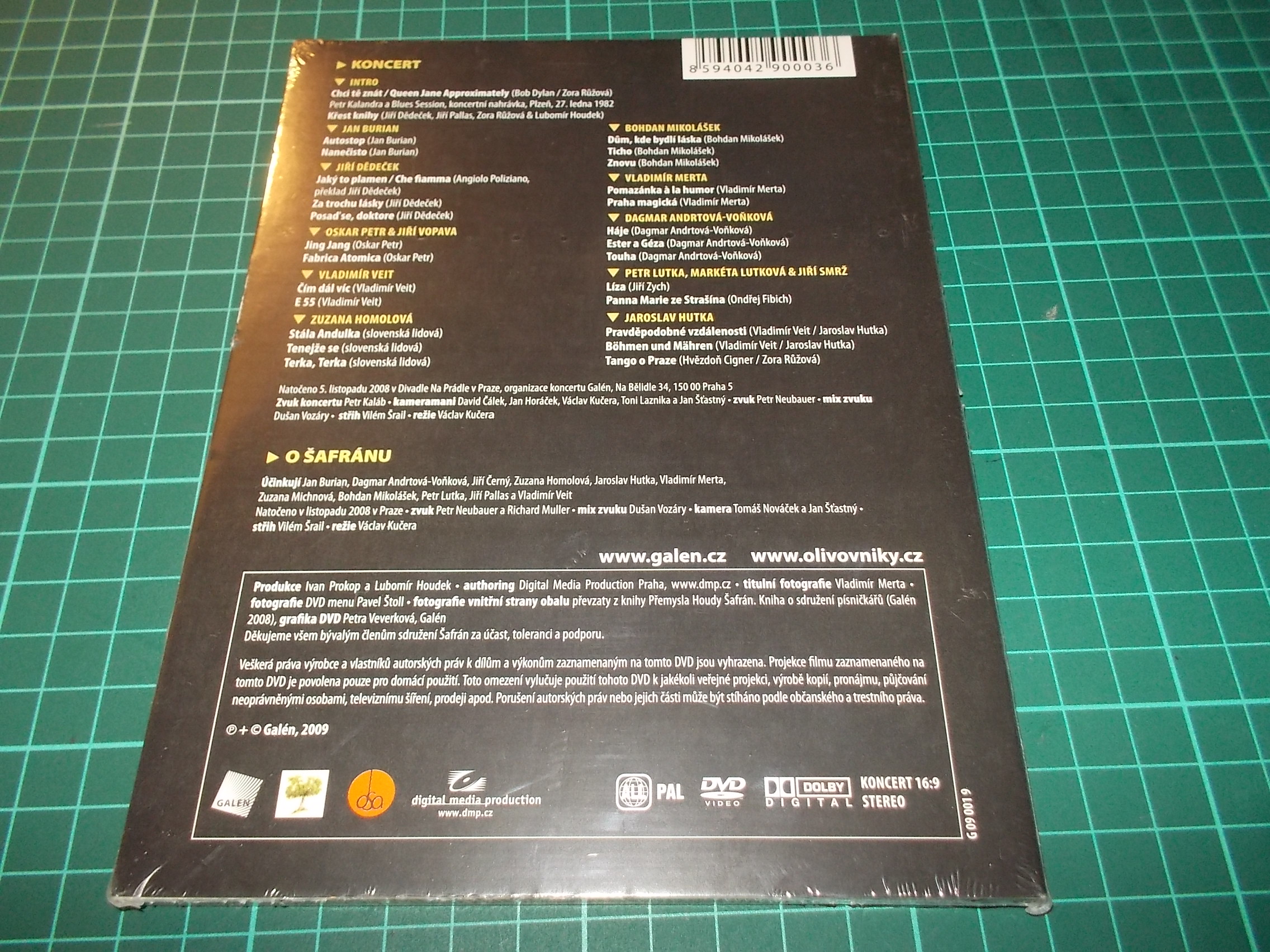Dnes Šafrán (DVD) Digipack