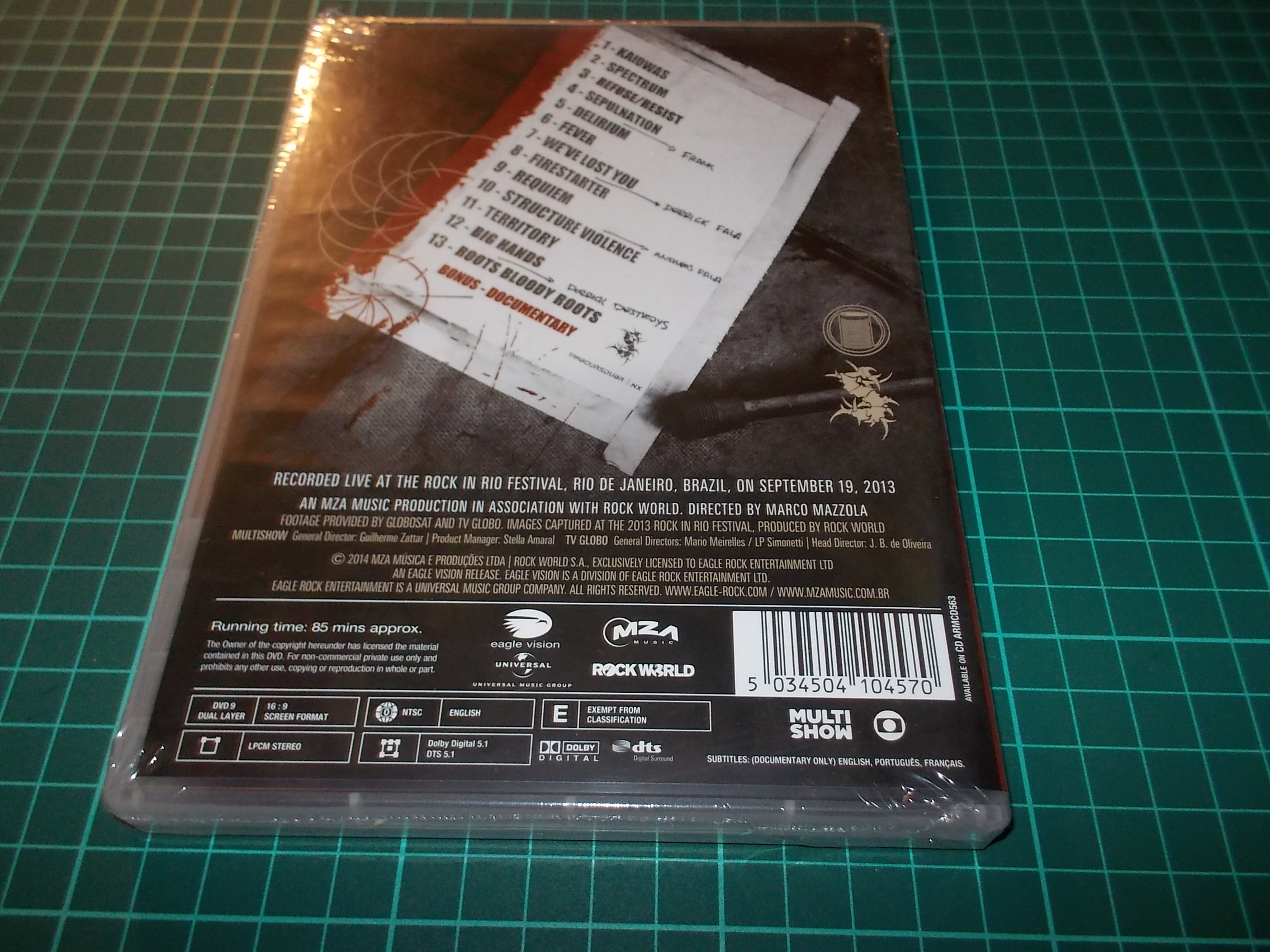 SEPULTURA - METAL VEIN - ALIVE AT ROCK IN RIO (DVD)