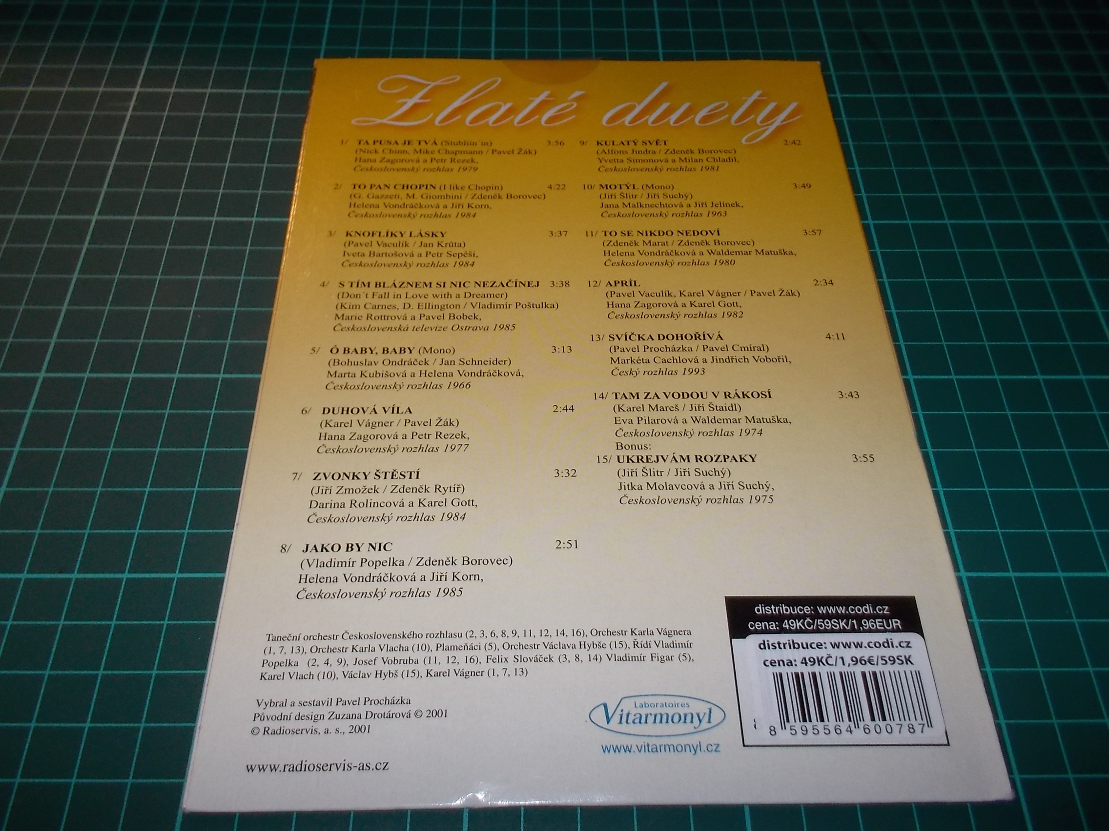 Various Artists -  ZLATÉ DUETY (CD v pošetce)