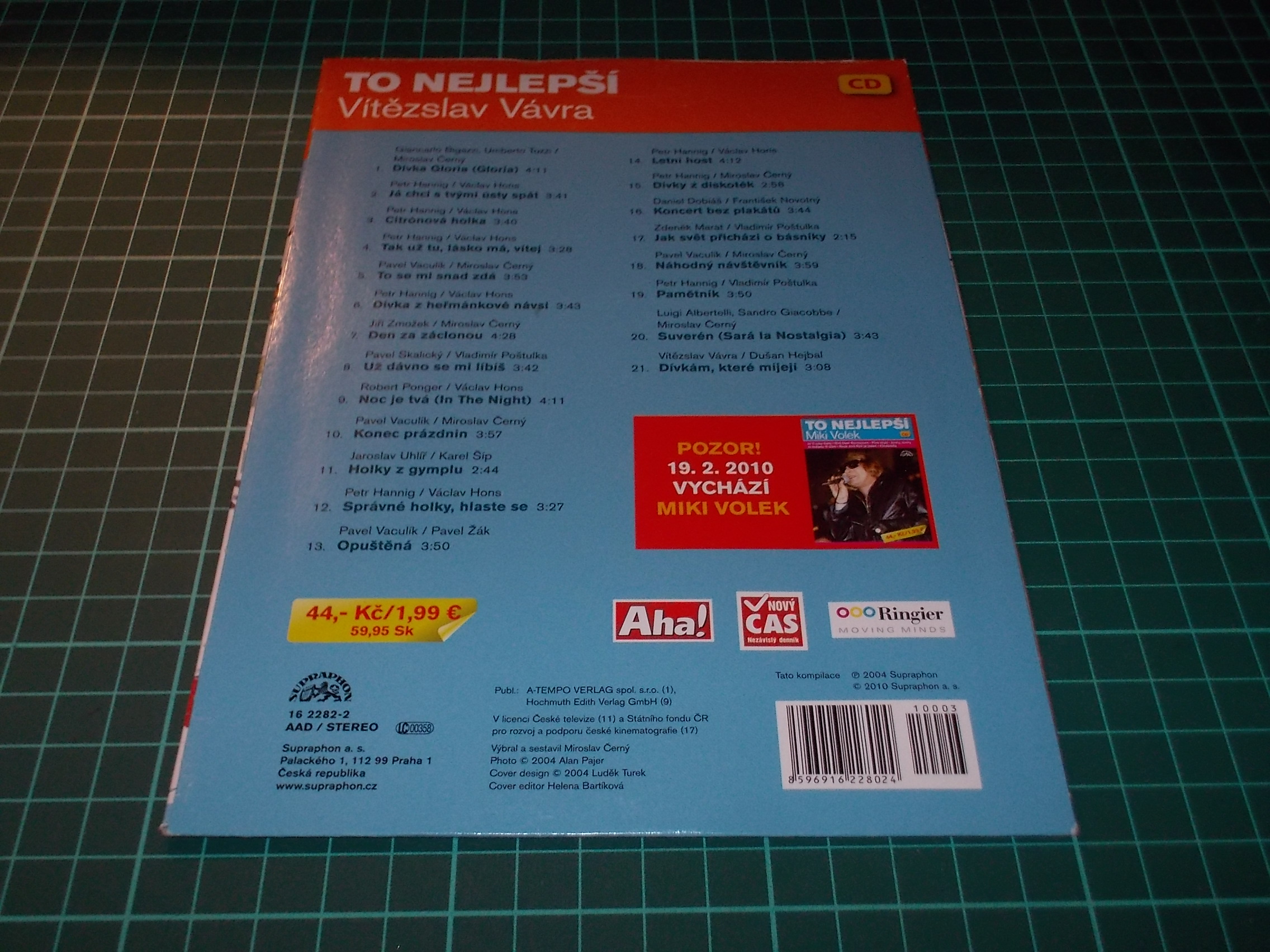 TO NEJLEPŠÍ - VÍTĚZSLAV VÁVRA  (CD v pošetce)