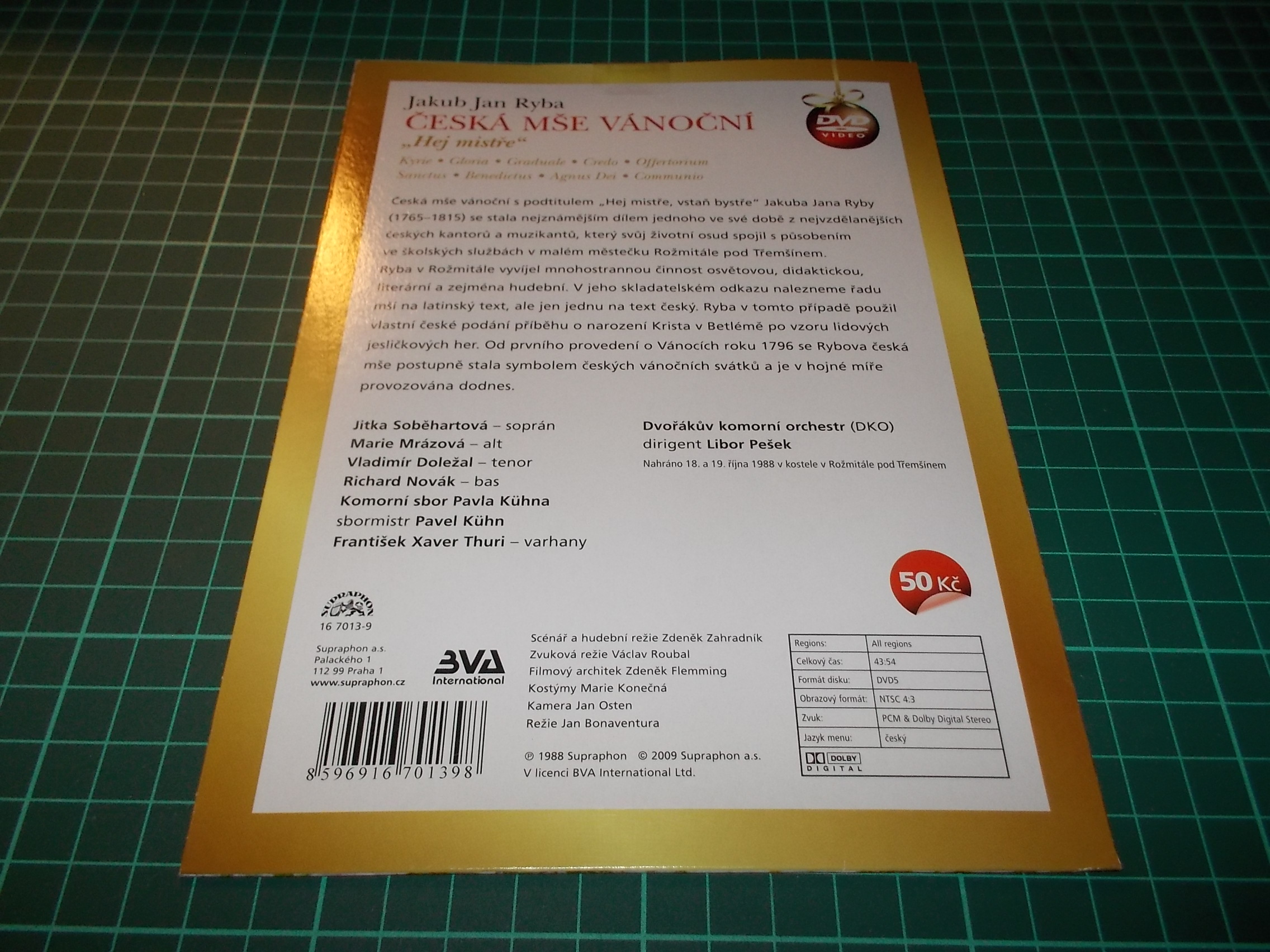 JAKUB JAN RYBA  - ČESKÁ MŠE VÁNOČNÍ ,, HEJ MISTŘE ,,   (DVD v pošetce)