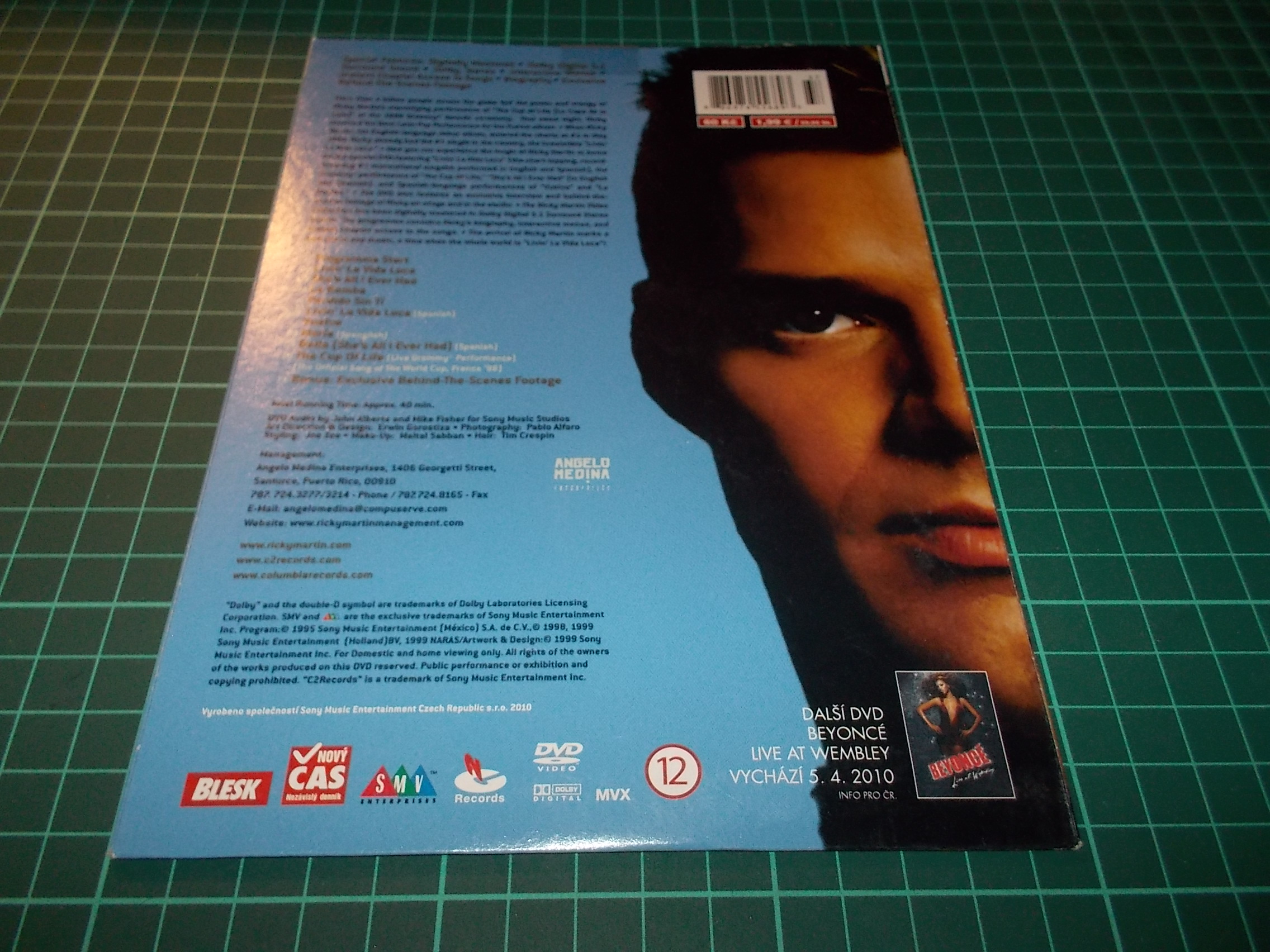 RICKY MARTIN - THE RICKY MARTIN VIDEO COLLECTION  (DVD v pošetce)