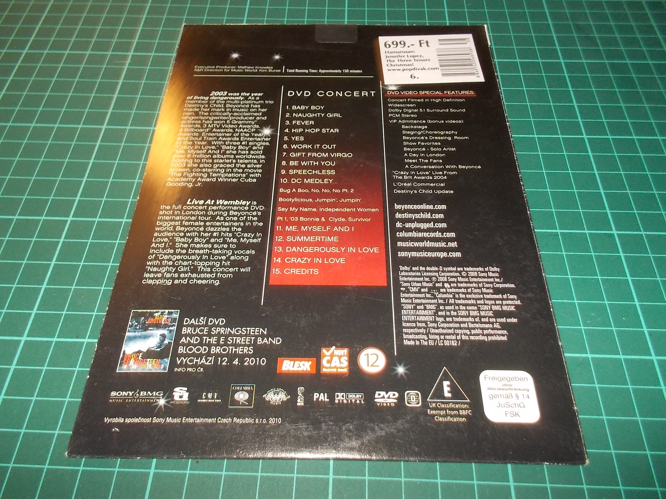 BEYONCÉ - LIVE AT WEMBLEY DVD v pošetce)