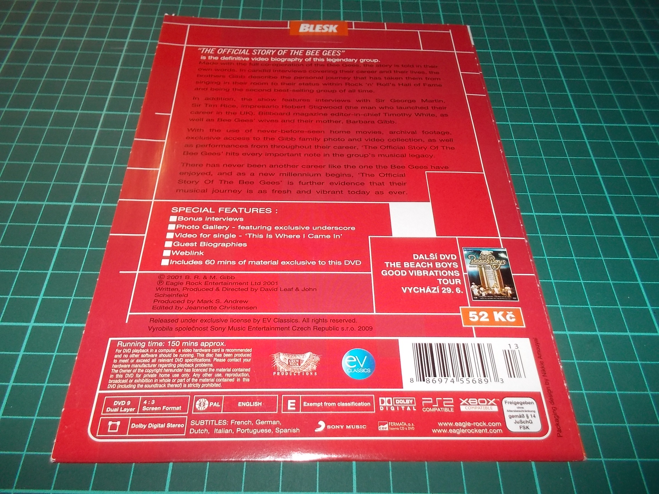 The Official Story of the BEE GEES Featuring Hits from their 4 Decade Career(DVD v pošetce)