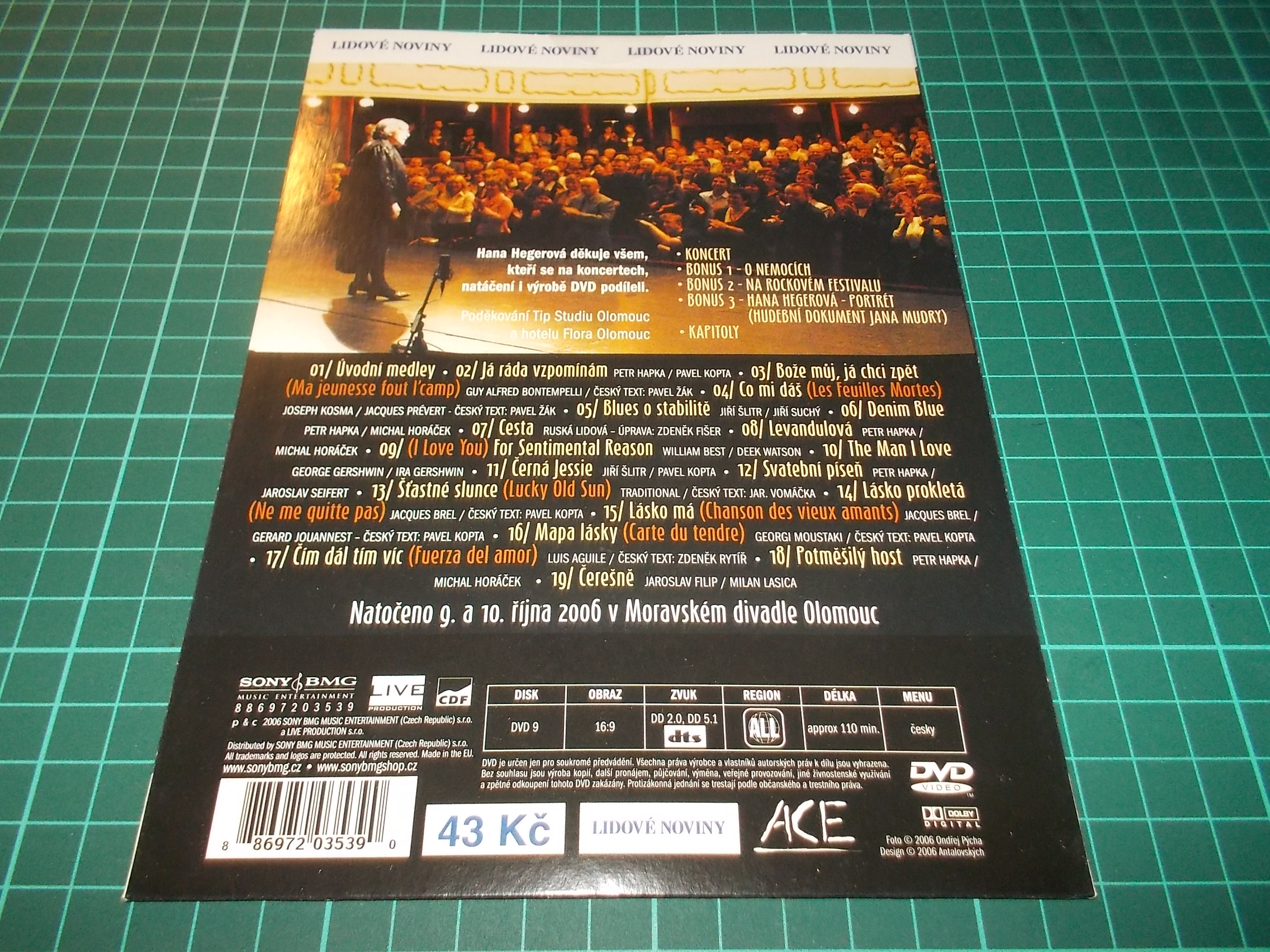 HANA HEGEROVÁ - Záznam koncertu (DVD v pošetce)