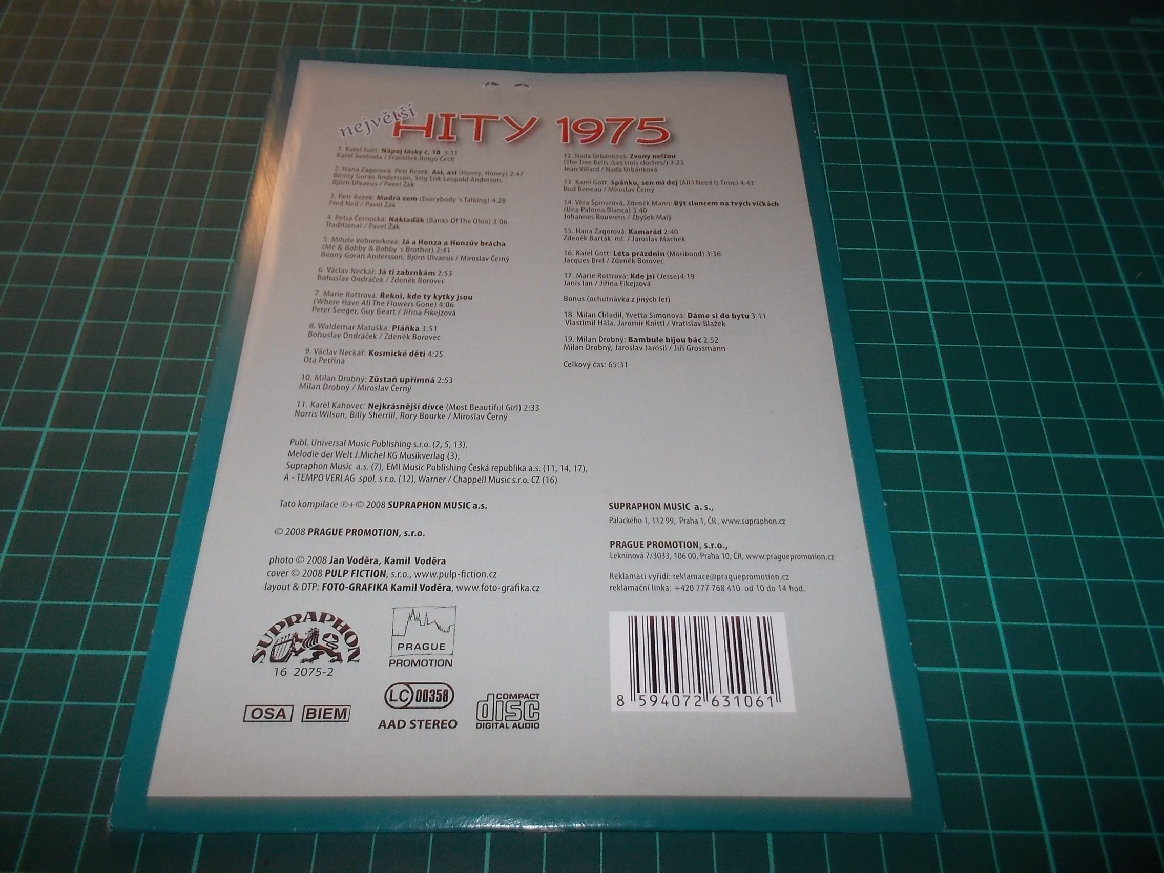 Největší hity 1975 (CD v pošetce) > varianta 1975