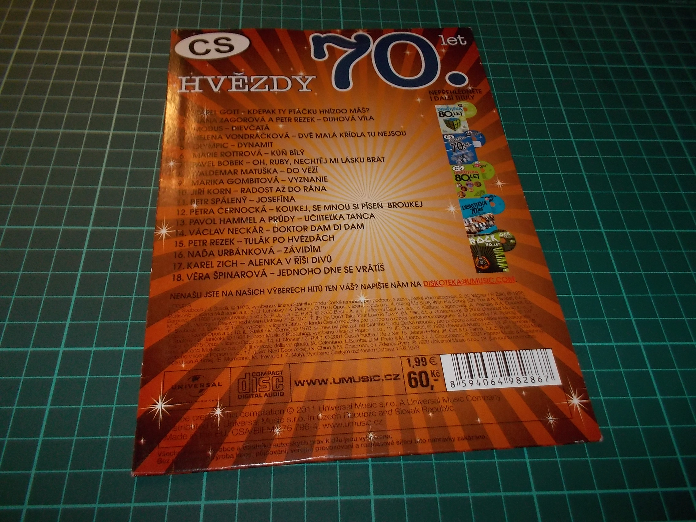 Various Artists - HVĚZDY 70. LET - 1. DÍL (CD v pošetce)