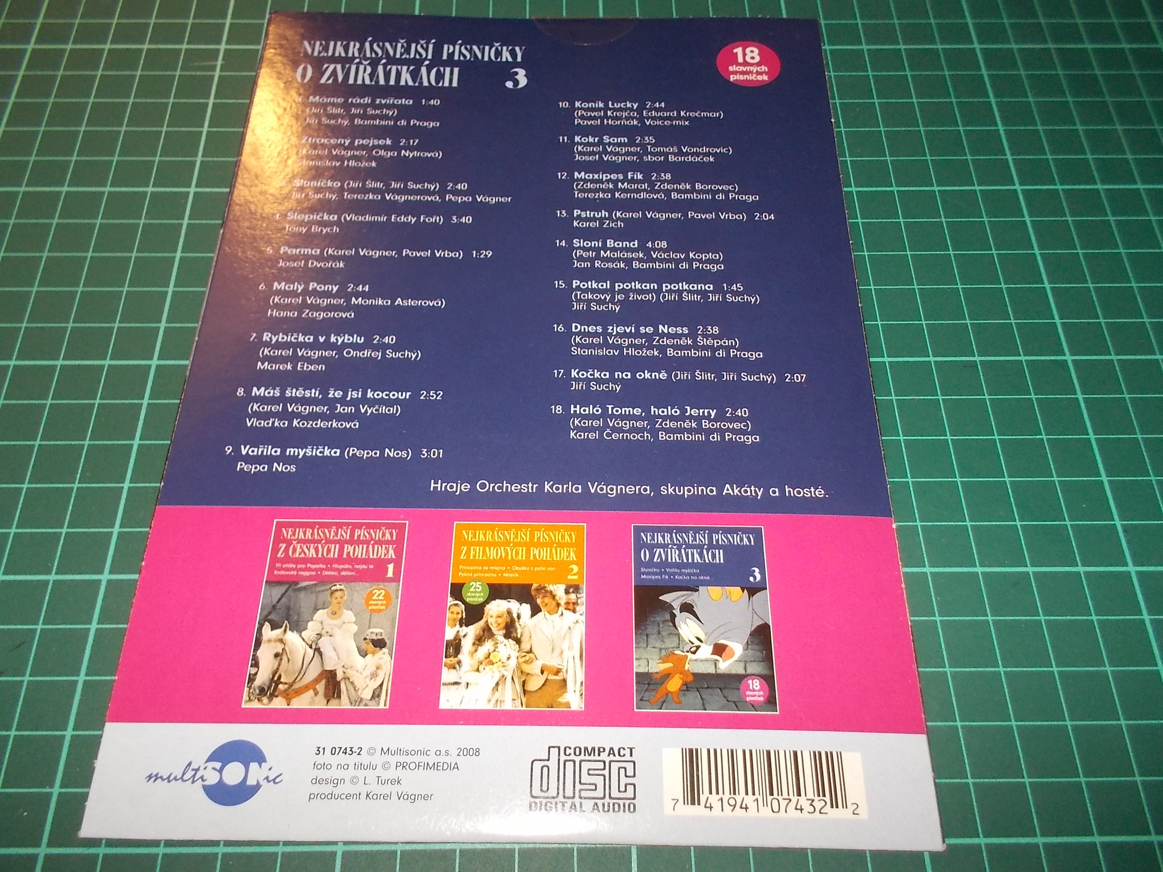 Various Artists - NEJKRÁSNĚJŠÍ PISNIČKY O ZVÍŘÁTKÁCH - 3. DÍL (CD v pošetce)
