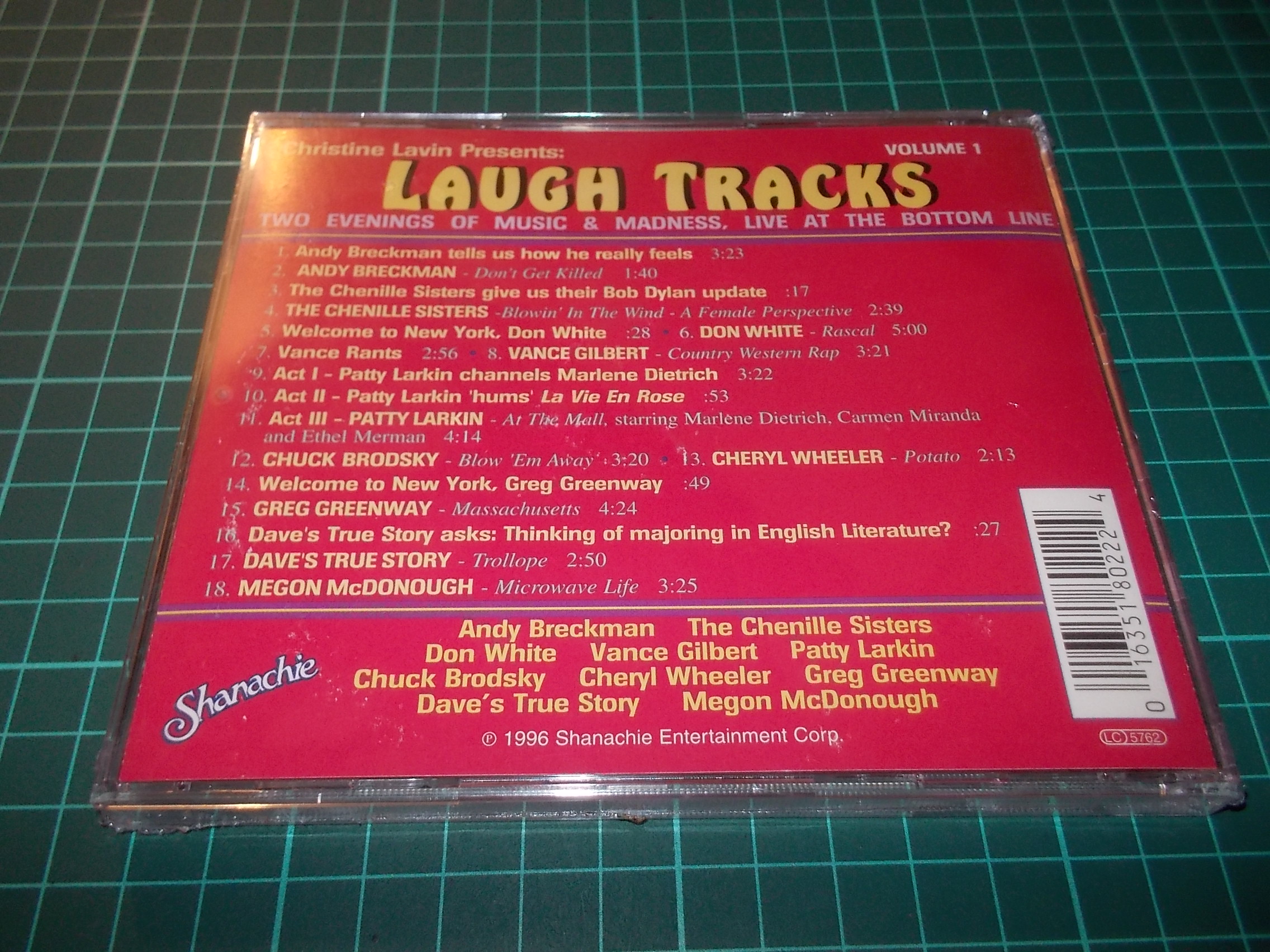 Christine Lavin Presents - Laugh Tracks Volume 1  (CD)