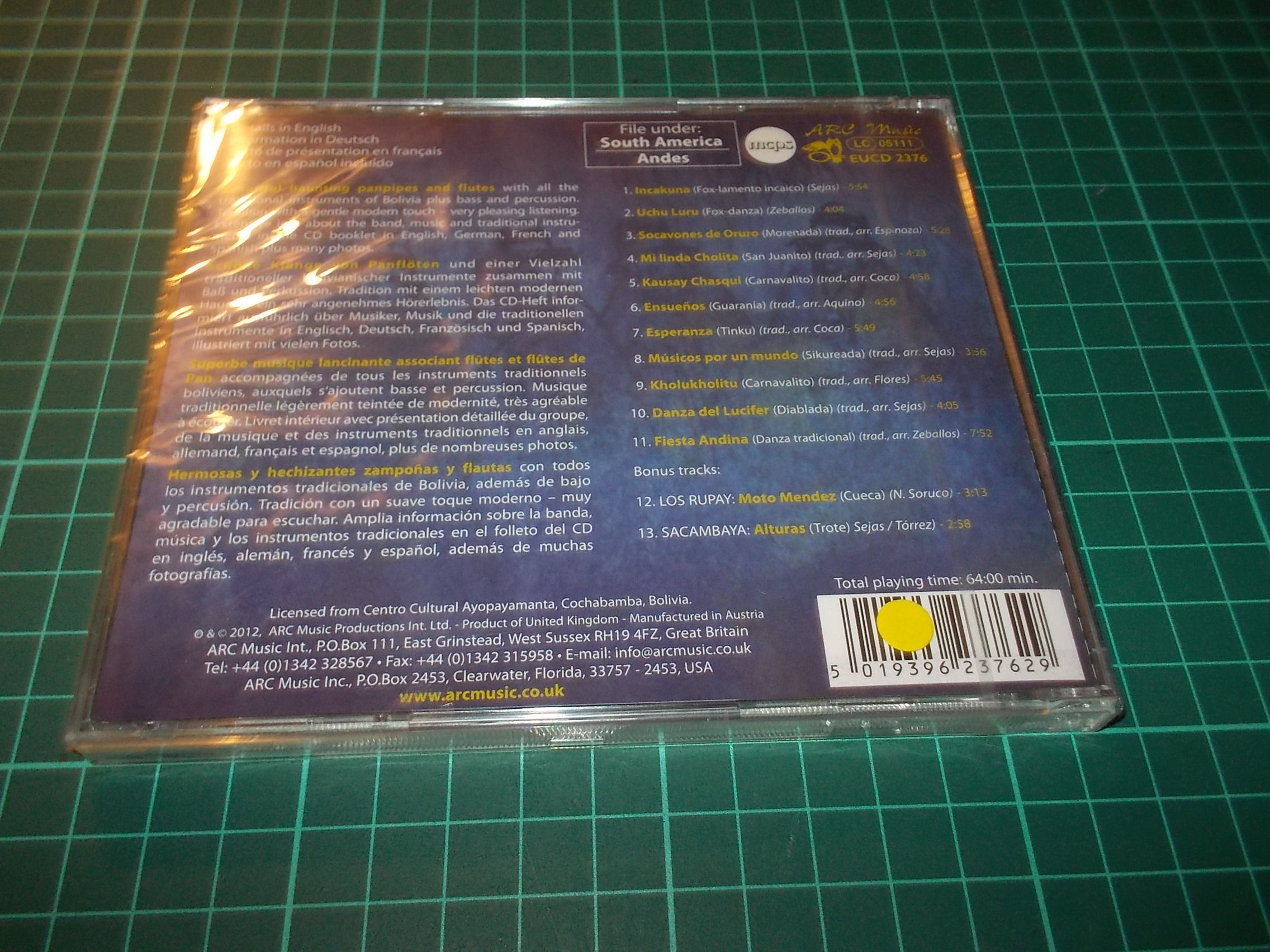 Sacambaya De Bolivia - Soul of the Andes (CD)