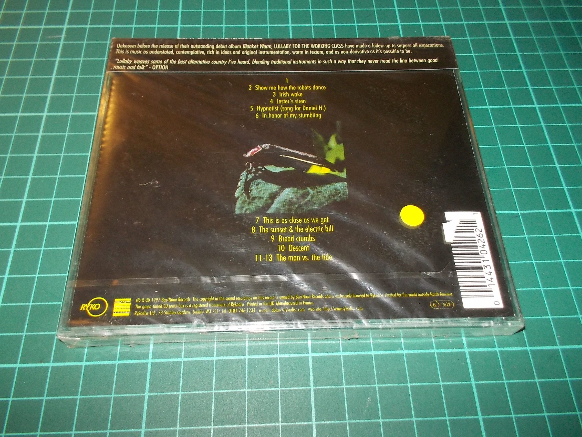 Lullaby For The Working Class - I Never Even Asked for Light  (CD)