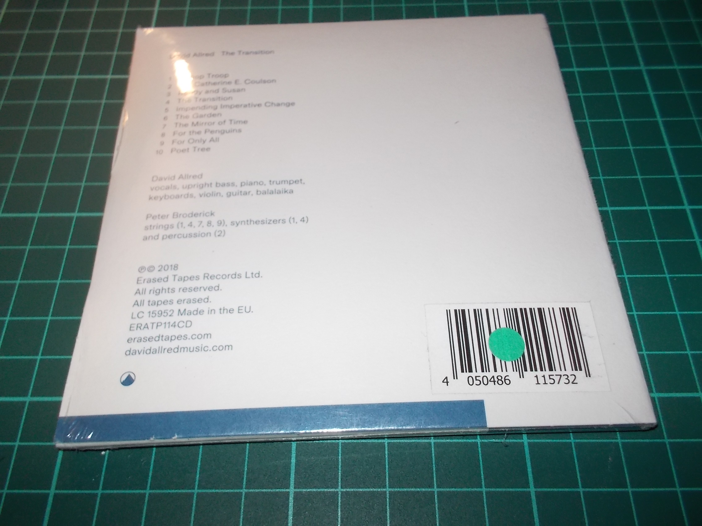 David Allred - The Transition (CD) Digipack