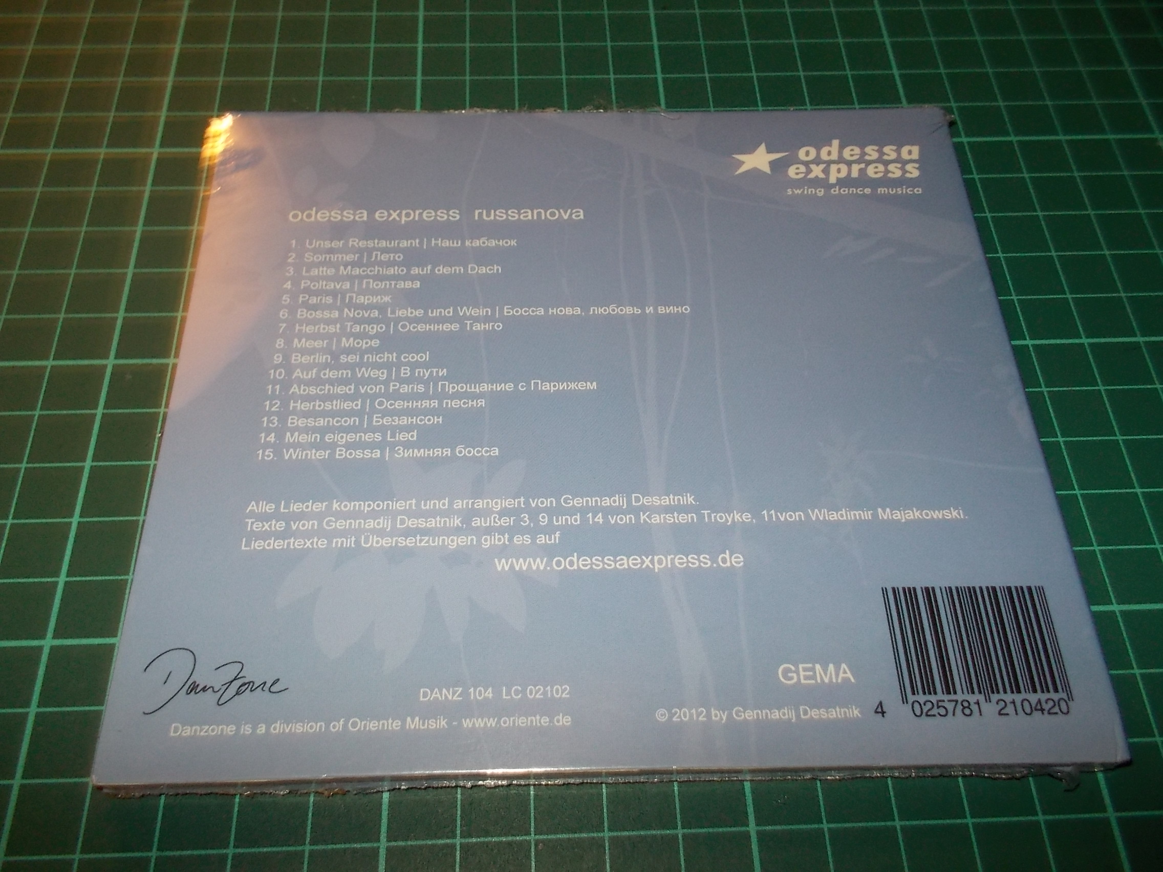 Odessa Express Featuring Trio Scho - Russanova (CD) Digipack
