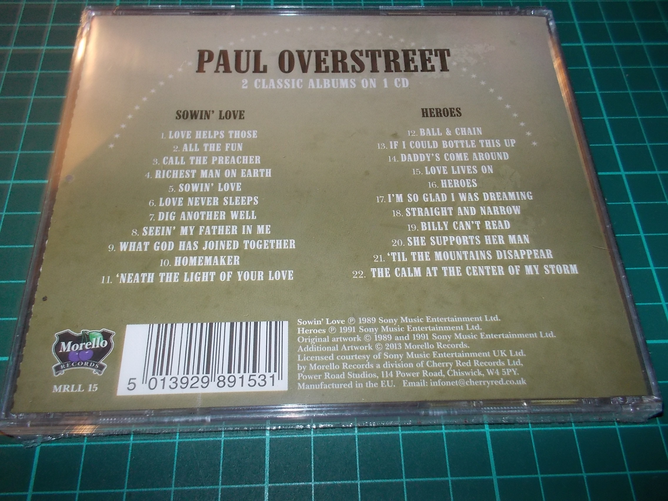 PAUL OVERSTREET - Sowin Love / Heroes (CD)