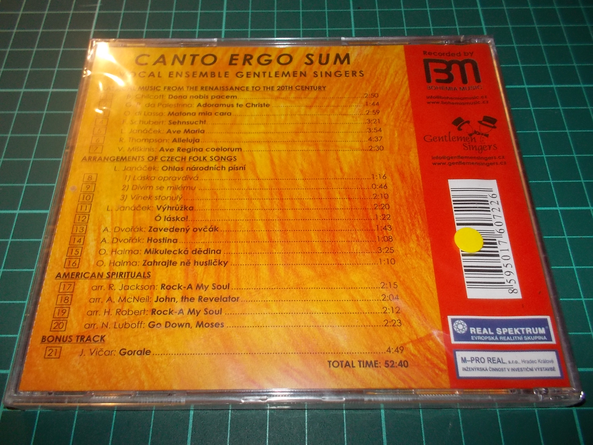 GENTLEMEN SINGERS - CANTO ERGO SUM  (CD)